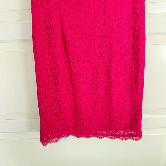 Adrianna Papell Pink Lace Sheath Dress Size 6 26534 - Picture 5 of 9